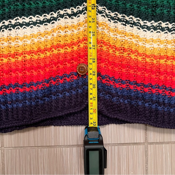 Vintage Cambridge Country Store Dry Goods multicolor rainbow knit sweater vest - Picture 5 of 10